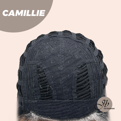 [FINAL SALE] JBEXTENSION 14 Inches Grey Silver with Dark Root Women Fashion Full Machine Wig CAMILLIE【PLUS PERMATEASE】【BENDY EAR TABS】