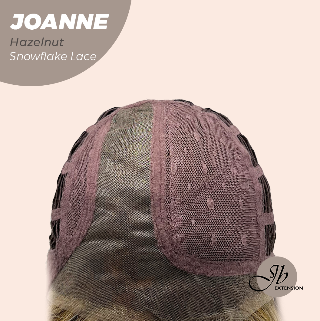JBEXTENSION 11 Inches Hazelnut Pre-Cut Side Part Snowflake Lace Frontlace Glueless Wig JOANNE HAZELNUT【BENDY EAR TABS】