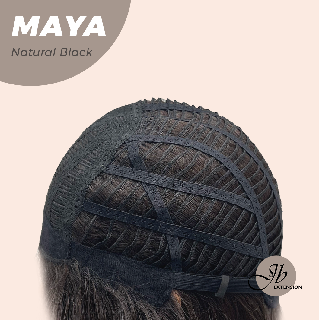 [FINAL SALE] JBEXTENSION 22 Inches Natural Black Women Fashion Full Machine Wig MAYA NATURAL BLACK【PLUS PERMATEASE】【BENDY EAR TABS】