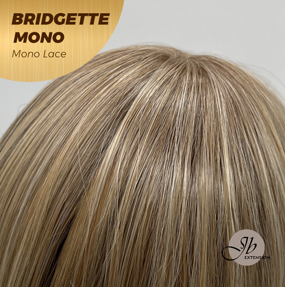 JBEXTENSION BRIDGETTE MONO Monofilament Handmade Wig 6X5 Full Monofilament Hand Tied Top Wig 16 Inches Curly Honey Blonde Mono Lace Wig with Anti-slip Silicone Strips Glueless Wig BRIDGETTE MONO【BENDY EAR TABS】