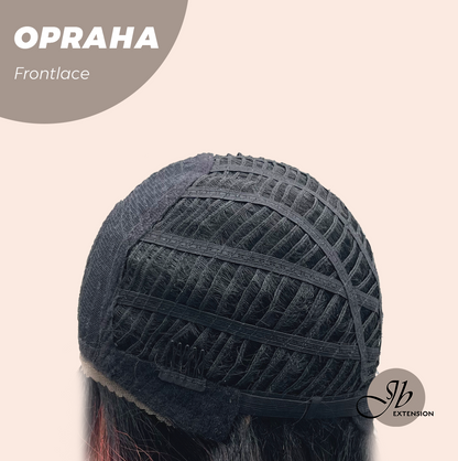 [FINAL SALE] JBEXTENSION 23 Inches Curly Black Red Pre-Cut Frontlace Glueless Black Sapphire Wig OPRAHA【BENDY EAR TABS】