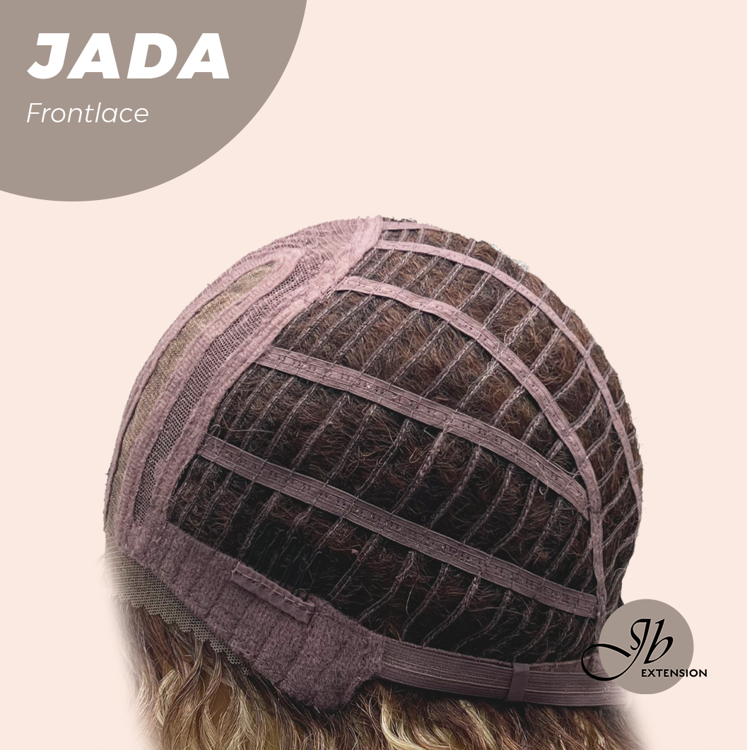 JBEXTENSION 18 Inches Deep Curly Blonde Pre-Cut Side Part Frontlace Glueless Black Sapphire Wig JADA【BENDY EAR TABS】
