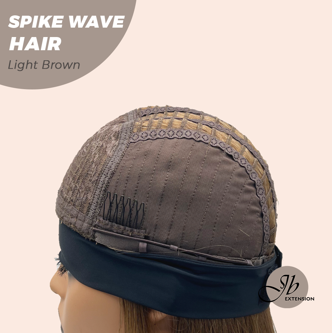 JBEXTENSION 24 Inches Long Curly Hair Light Brown Headband Wig SPIKE WAVE HAIR - LIGHT BROWN