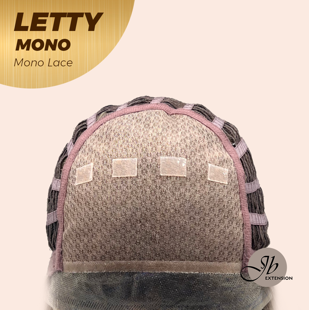 [FINAL SALE] JBEXTENSION LETTY MONO Monofilament Handmade Wig 6X5 Full Monofilament Hand Tied Top Wig 12 Inches Dark Blonde Curly Mono Lace Wig With Anti-slip Silicone Strips Glueless Wig LETTY MONO【BENDY EAR TABS】