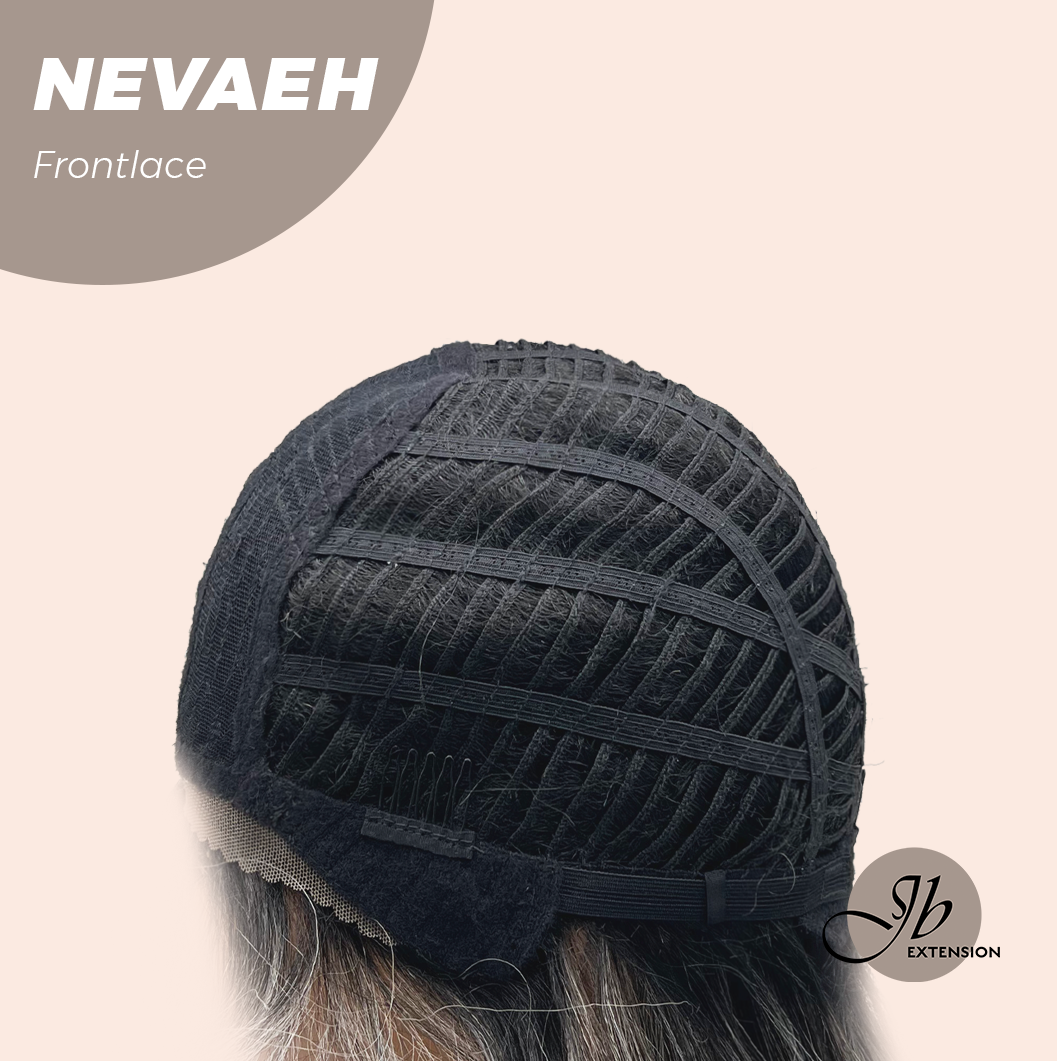 [FINAL SALE] JBEXTENSION 20 Inches Salt and Pepper Curly Pre-Cut Frontlace Glueless Black Sapphire Wig NEVAEH【BENDY EAR TABS】
