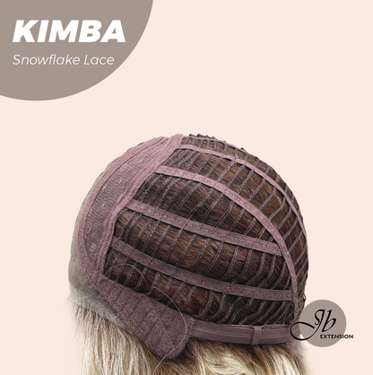 JBEXTENSION 12 Inches Mix Blonde Pre-Cut Arc Snowflake Lace Frontlace Glueless Wig KIMBA【BENDY EAR TABS】