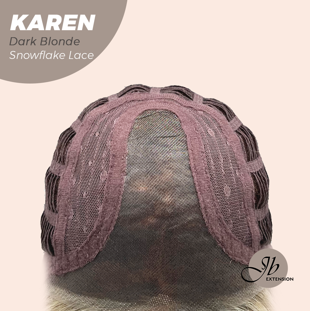 [PRE-ORDER] JBEXTENSION 18 Inches Dark Blonde Pre-Cut Arc Snowflake Lace Frontlace Glueless Wig KAREN DARK BLONDE【BENDY EAR TABS】