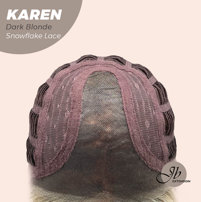 [PRE-ORDER] JBEXTENSION 18 Inches Dark Blonde Pre-Cut Arc Snowflake Lace Frontlace Glueless Wig KAREN DARK BLONDE【BENDY EAR TABS】