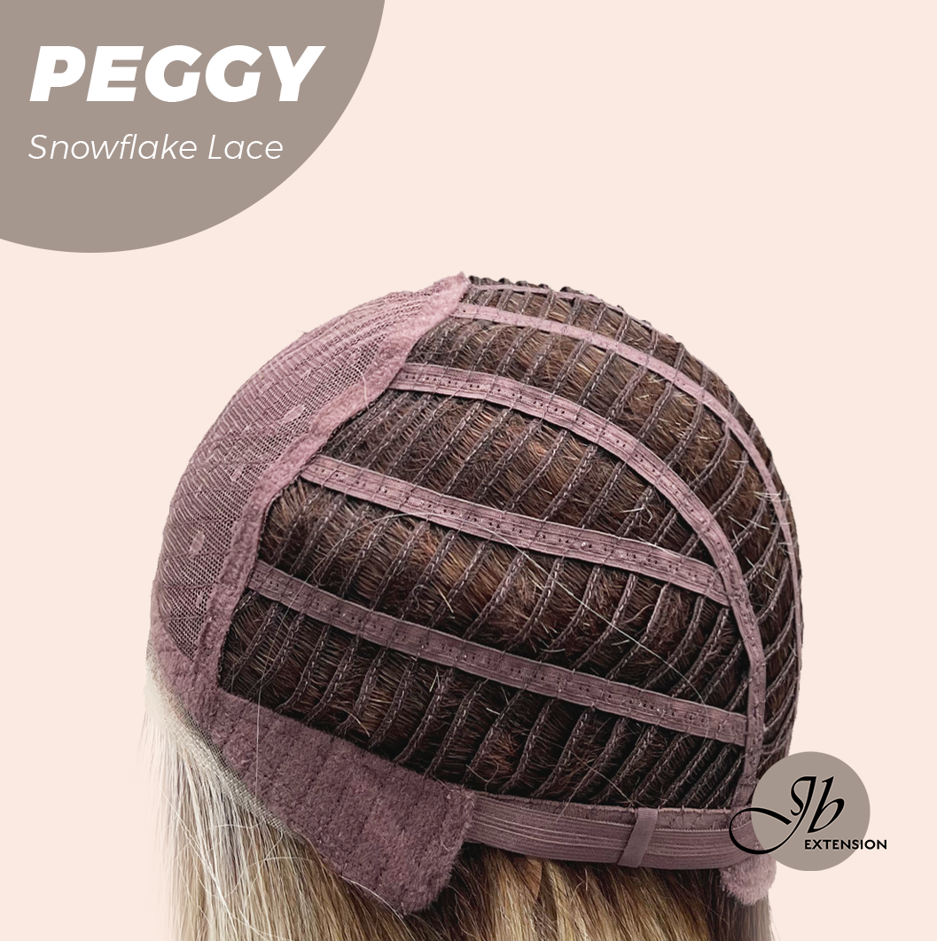 JBEXTENSION 19 Inches Long Straight Mix Blonde Pre-Cut Side Part Snowflake Lace Frontlace Glueless Wig PEGGY MIX BLONDE【BENDY EAR TABS】