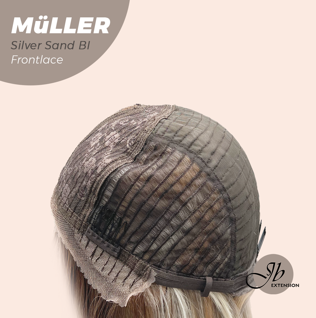 JBEXTENSION 22 Inches Silver Sand Blonde Pre-Cut Frontlace Glueless Wig MüLLER SILVER SAND BLONDE