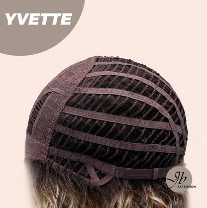 [FINAL SALE] JBEXTENSION 14 Inches Extra Curly Blonde with Brown Highlight Wig Women Fashion Full Machine Wig YVETTE【PLUS PERMATEASE】【BENDY EAR TABS】