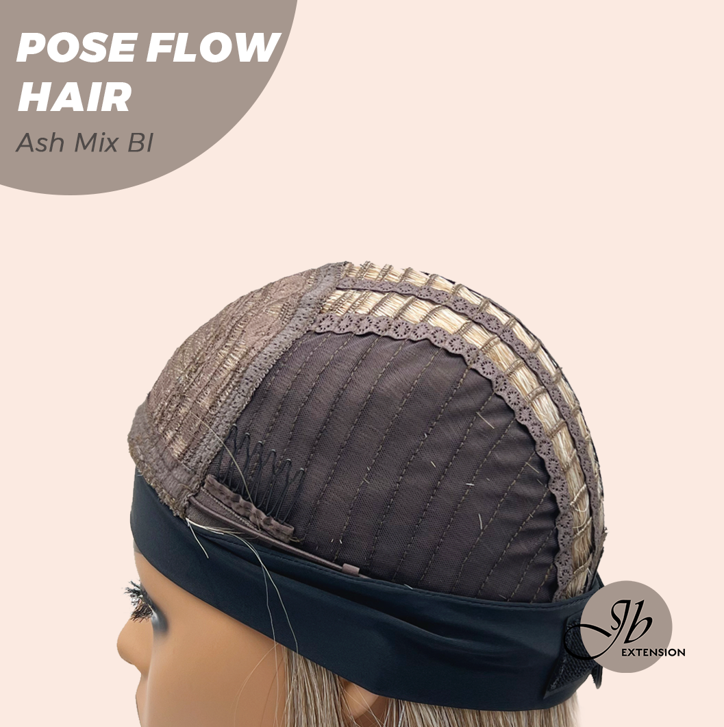 JBEXTENSION 18 Inches Ash Mix Blonde Headband Wig POSE FLOW HAIR - ASH MIX BLONDE
