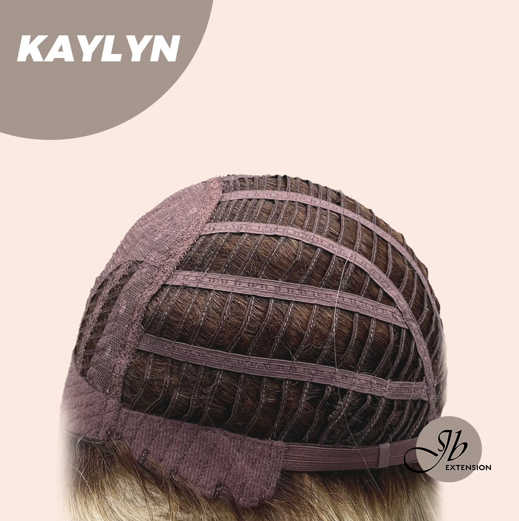 [FINAL SALE] JBEXTENSION 15 Inches Blonde Curly Women Fashion Full Machine Wig KAYLYN【PLUS PERMATEASE】【BENDY EAR TABS】