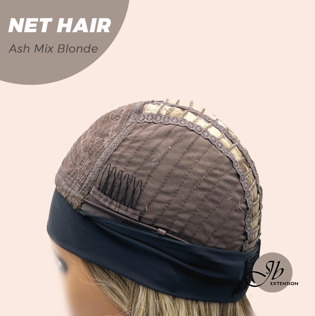 JBEXTENSION 26 Inches Long Wave Hair Ash Mix Blonde Headband Wig NET HAIR