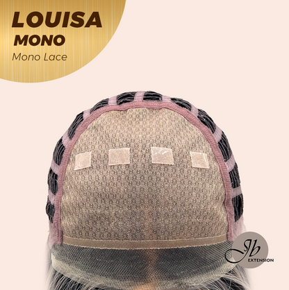 JBEXTENSION LOUISA MONO Monofilament Handmade Wig 6X5 Full Monofilament Hand Tied Top Wig 26 Inches Sun Kiss Blonde Mono Lace Wig with Anti-slip Silicone Strips Glueless Wig LOUISA MONO【BENDY EAR TABS】