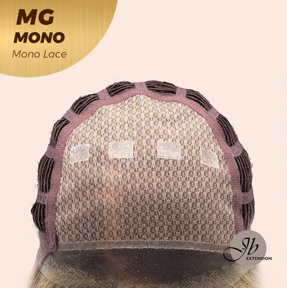 [FINAL SALE] JBEXTENSION MG MONO Monofilament Handmade Wig 6X5 Full Monofilament Hand Tied Top Wig 12 Inches Dark Blonde Mono Lace Wig With Anti-slip Silicone Strips Glueless Wig MG MONO【BENDY EAR TABS】
