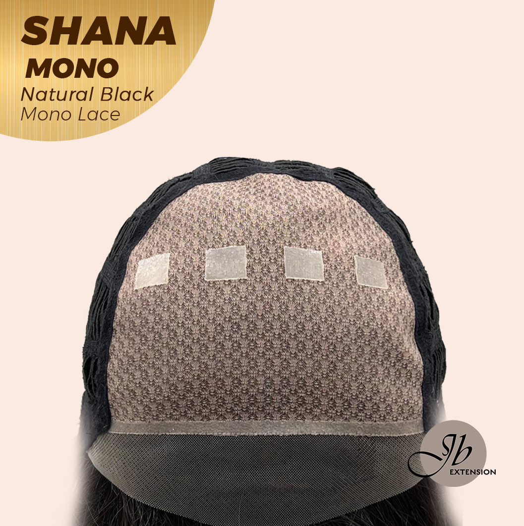 [FINAL SALE] JBEXTENSION SHANA MONO Monofilament Handmade Wig 6X5 Full Monofilament Hand Tied Top Wig 10 Inches Natural Black Mono Lace Handmade Futura Fiber Wig With Anti-slip Silicone Strips Glueless Wig SHANA MONO NATURAL BLACK【BENDY EAR TABS】