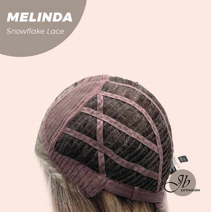 JBEXTENSION 10 Inches Mix Blonde Curly Pre-Cut Arc Snowflake Lace Frontlace Glueless Wig  MELINDA SNOWFLAKE【BENDY EAR TABS】