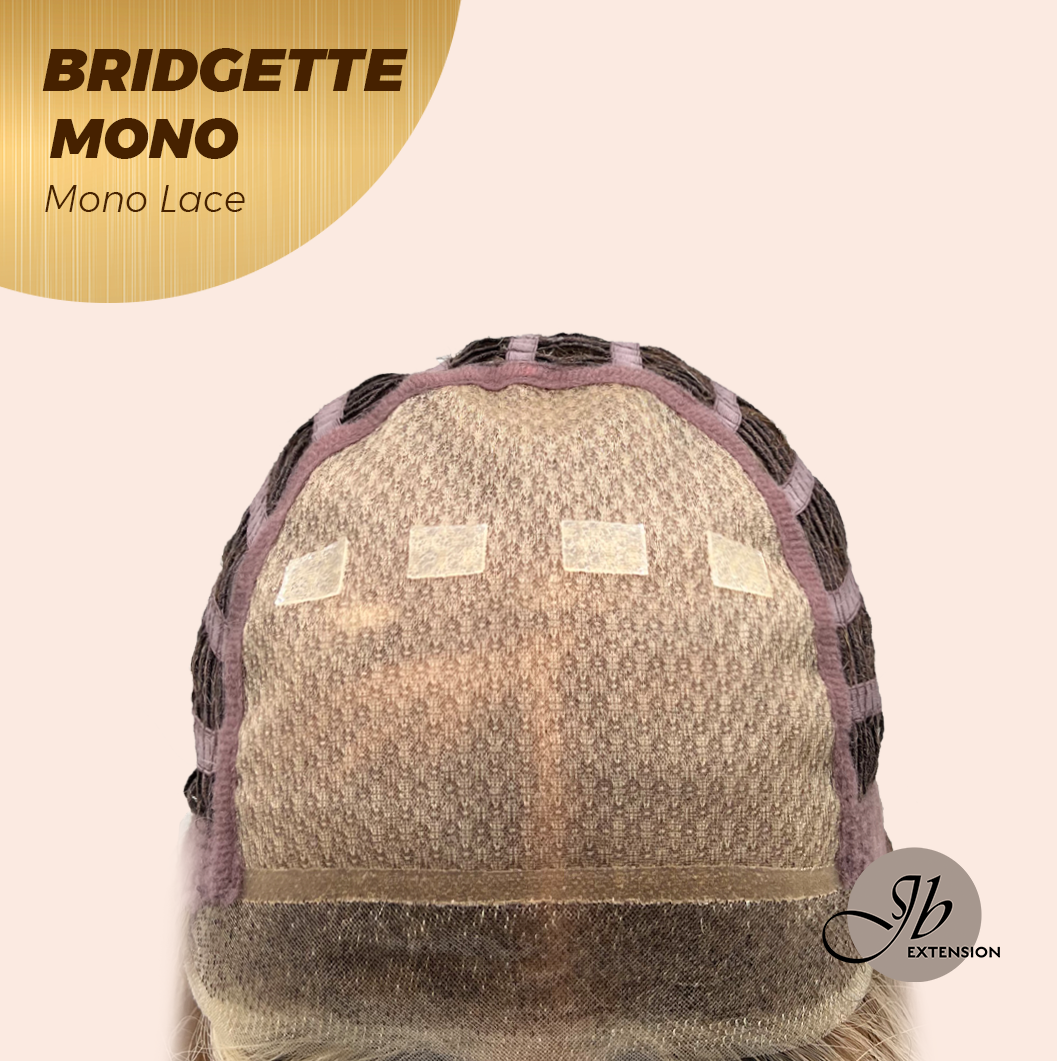 JBEXTENSION BRIDGETTE MONO Monofilament Handmade Wig 6X5 Full Monofilament Hand Tied Top Wig 16 Inches Curly Honey Blonde Mono Lace Wig with Anti-slip Silicone Strips Glueless Wig BRIDGETTE MONO【BENDY EAR TABS】