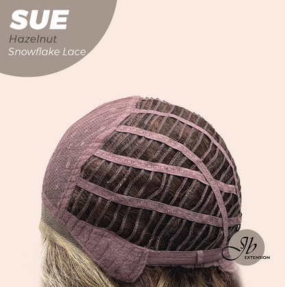 [PRE-ORDER] JBEXTENSION 17 Inches Hazelnut Deep Curly Pre-Cut Side Part Snowflake Lace Frontlace Glueless Wig SUE HAZELNUT【BENDY EAR TABS】