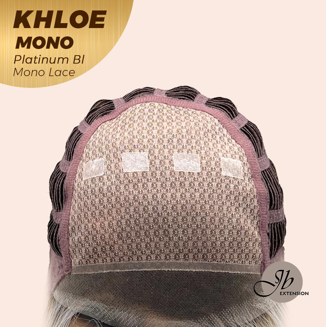 JBEXTENSION KHLOE MONO 6X5 Full Monofilament Hand Tied Top Wig 12 Inches Bob Cut Platinum Blonde Mono Lace Handmade Futura Fiber Wig With Anti-slip Silicone Strips Glueless Wig KHLOE MONO PLATINUM BLONDE【BENDY EAR TABS】