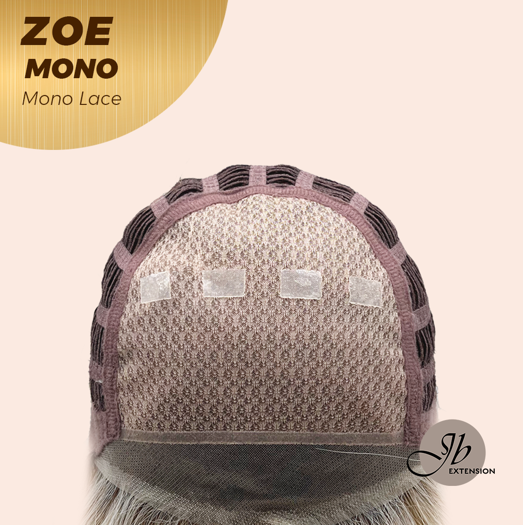 JBEXTENSION ZOE MONO Monofilament Handmade Wig 6X5 Full Monofilament Hand Tied Top Wig 11 Inches Mix Blonde Mono Lace Wig with Anti-slip Silicone Strips Glueless Wig ZOE MONO - MIX BLONDE【BENDY EAR TABS】
