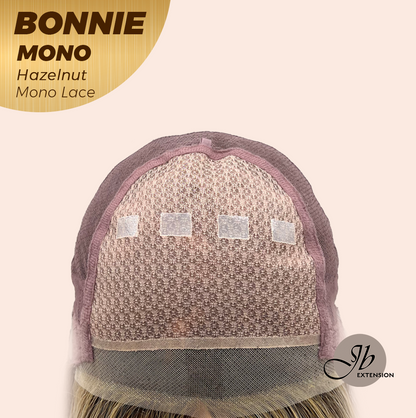 JBEXTENSION BONNIE MONO Full Monofilament Handmade Full Lace Full Hand Tied Wig 12 Inches Hazelnut Mono Lace Handmade Futura Fiber Glueless Wig BONNIE MONO HAZELNUT【BENDY EAR TABS】