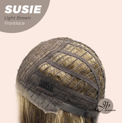 [FINAL SALE] JBEXTENSION 16 Inches Light Brown Women Pre-Cut Frontlace Glueless Wig SUSIE LIGHT BROWN