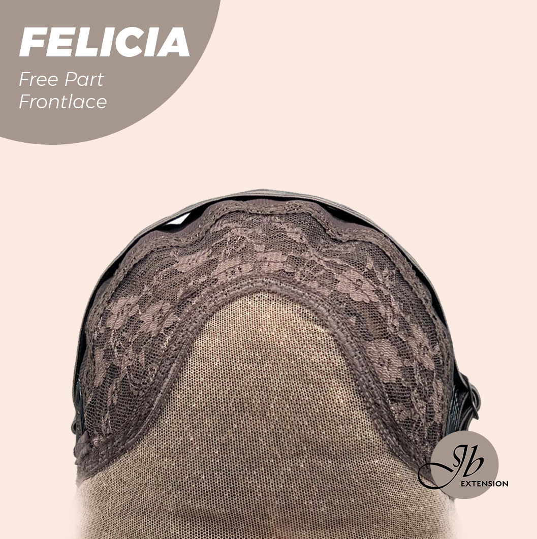 JBEXTENSION 20 Inches Light Brown Fiber X, Tangle Less Pre-Cut Free Part Frontlace Glueless Wig FELICIA【FIBER X】