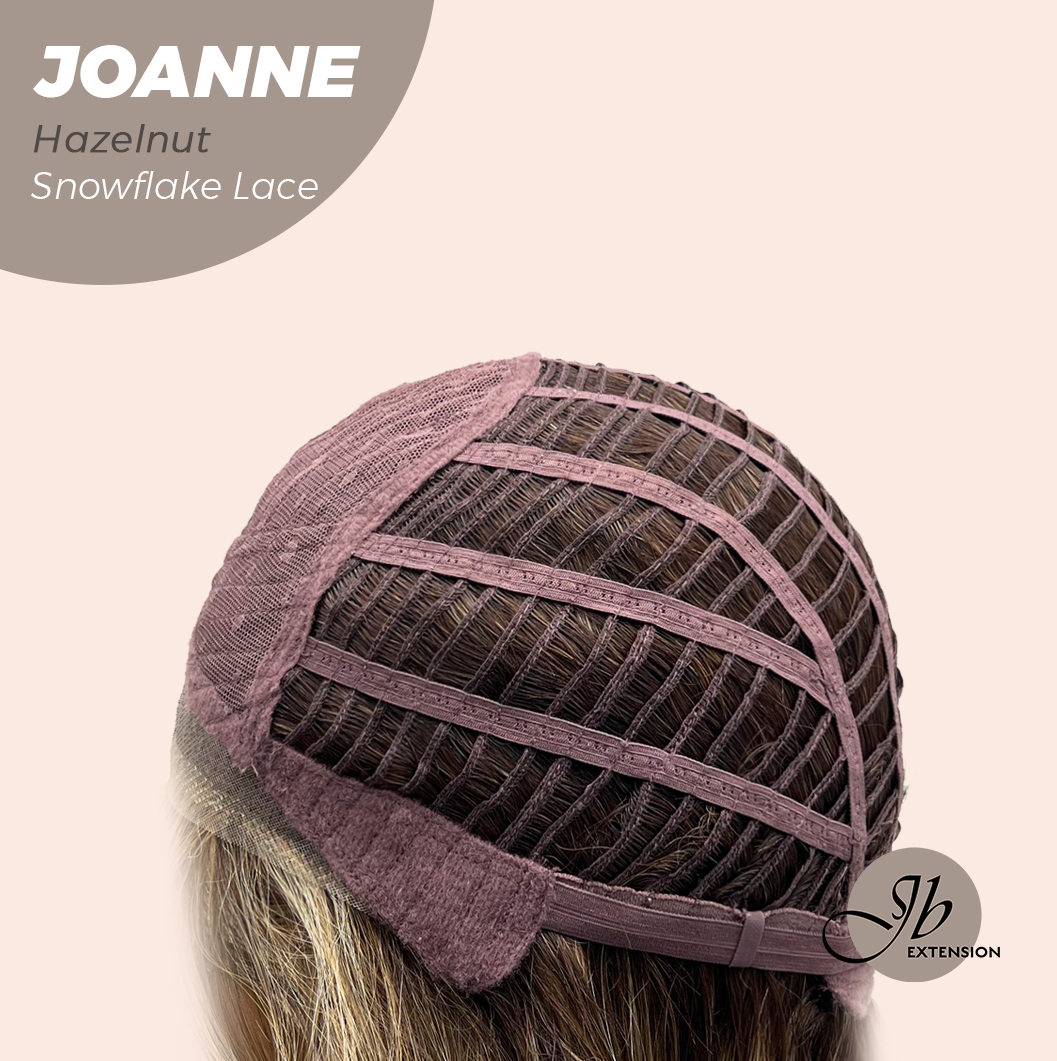 JBEXTENSION 11 Inches Hazelnut Pre-Cut Side Part Snowflake Lace Frontlace Glueless Wig JOANNE HAZELNUT【BENDY EAR TABS】