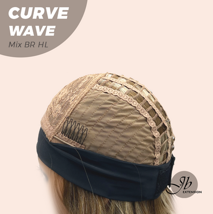 JBEXTENSION 26 Inches Long Wave Mix Brown Highlight Headband Wig CURVE WAVE - MIX BROWN HIGHLIGHT