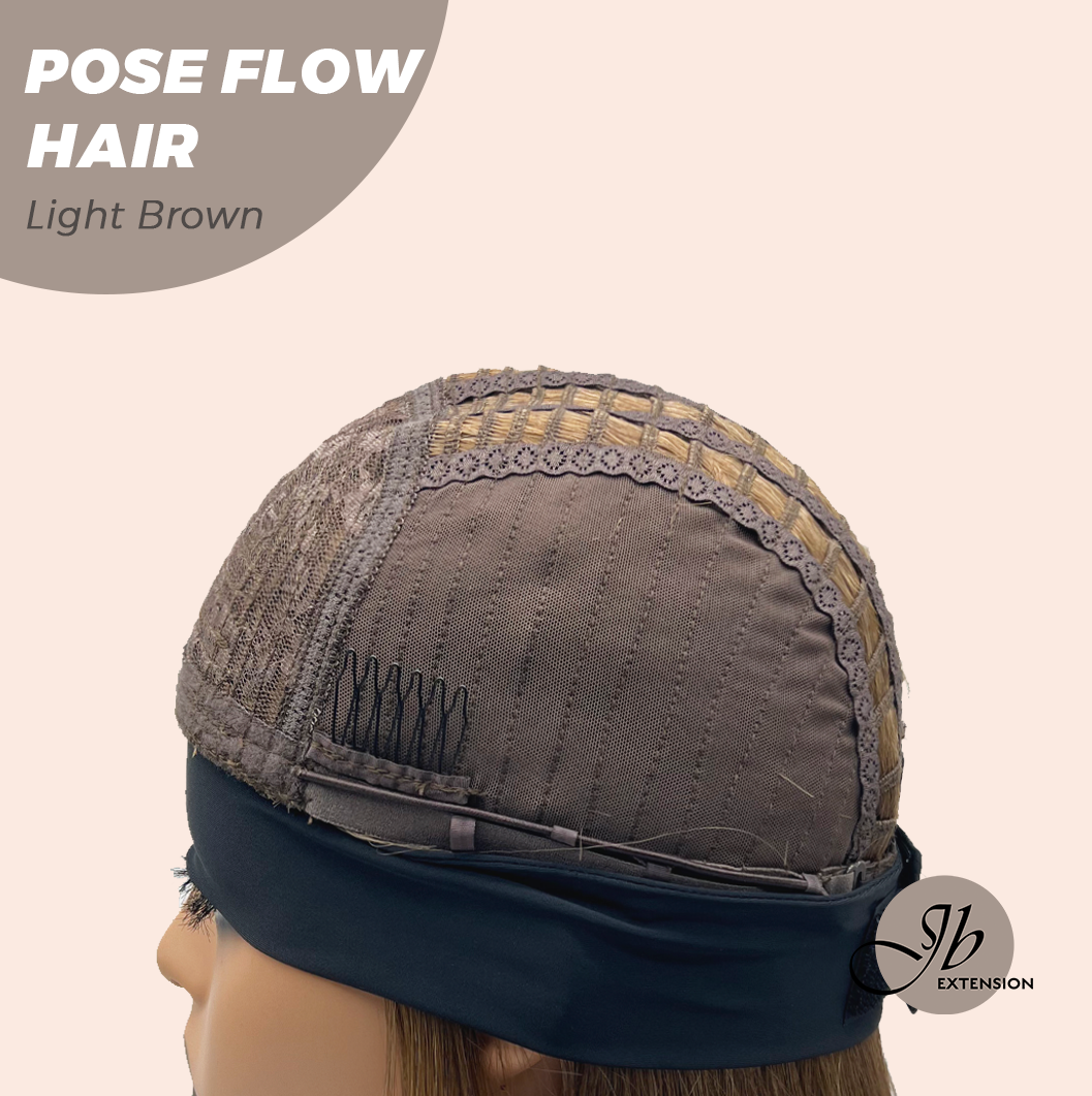 JBEXTENSION 18 Inches Light Brown Headband Wig POSE FLOW HAIR - LIGHT BROWN
