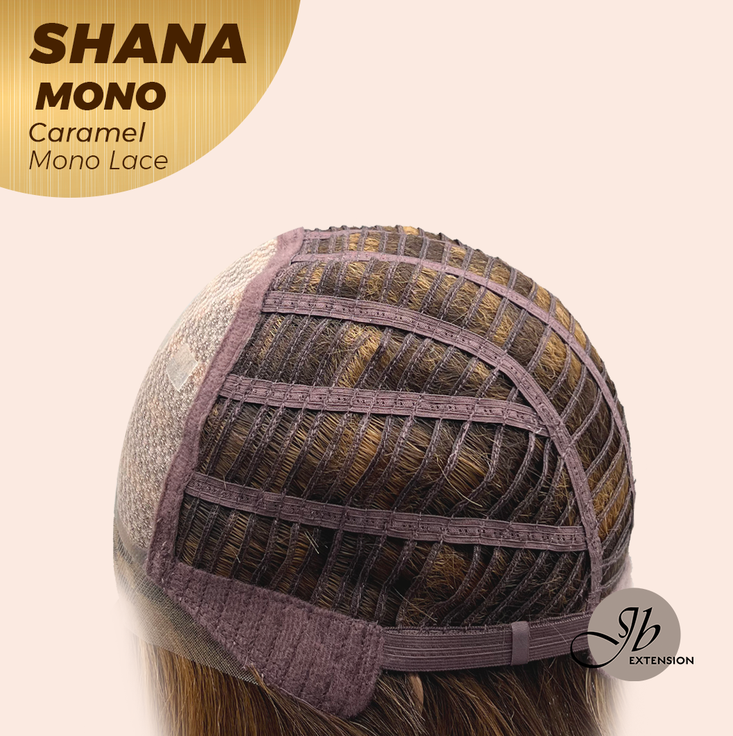 [FINAL SALE] JBEXTENSION SHANA MONO Monofilament Handmade Wig 6X5 Full Monofilament Hand Tied Top Wig 10 Inches Caramel Mono Lace Handmade Futura Fiber Wig With Anti-slip Silicone Strips Glueless Wig SHANA MONO CARAMEL【BENDY EAR TABS】