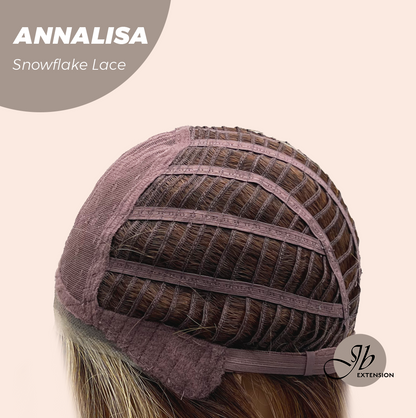 [PRE-ORDER] JBEXTENSION 10 Inches Bob Cut Mix Copper Pre-Cut Side Part Snowflake Lace Frontlace Glueless Wig ANNALISA【BENDY EAR TABS】