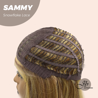 [FINAL SALE] JBEXTENSION 15 Inches Honey Blonde Pre-Cut Snowflake Lace Frontlace Glueless Wig SAMMY【PERMATEASE】【BENDY EAR TABS】- S/M