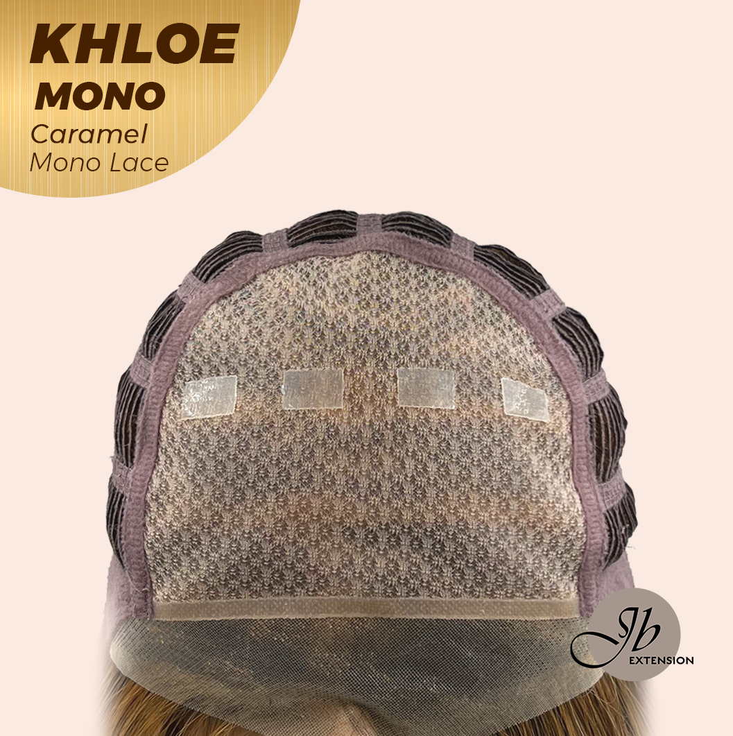 JBEXTENSION KHLOE MONO CARAMEL Monofilament Handmade Wig 6X5 Full Monofilament Hand Tied Top Wig 12 Inches Bob Cut Caramel Mono Lace Handmade Futura Fiber Wig With Anti-slip Silicone Strips Glueless Wig KHLOE MONO CARAMEL【BENDY EAR TABS】