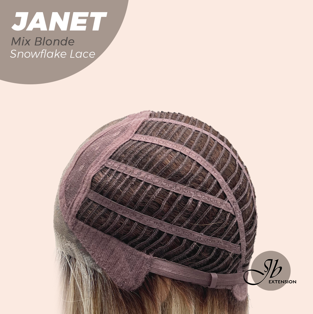 [PRE-ORDER] JBEXTENSION 19 Inches Mix Blonde Pre-Cut Arc Snowflake Lace Frontlace Glueless Wig JANET MIX BLONDE【BENDY EAR TABS】