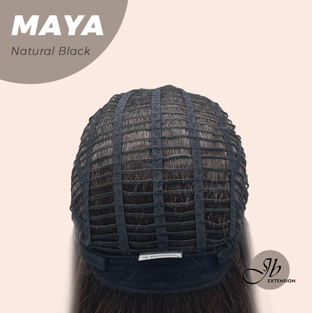 [FINAL SALE] JBEXTENSION 22 Inches Natural Black Women Fashion Full Machine Wig MAYA NATURAL BLACK【PLUS PERMATEASE】【BENDY EAR TABS】