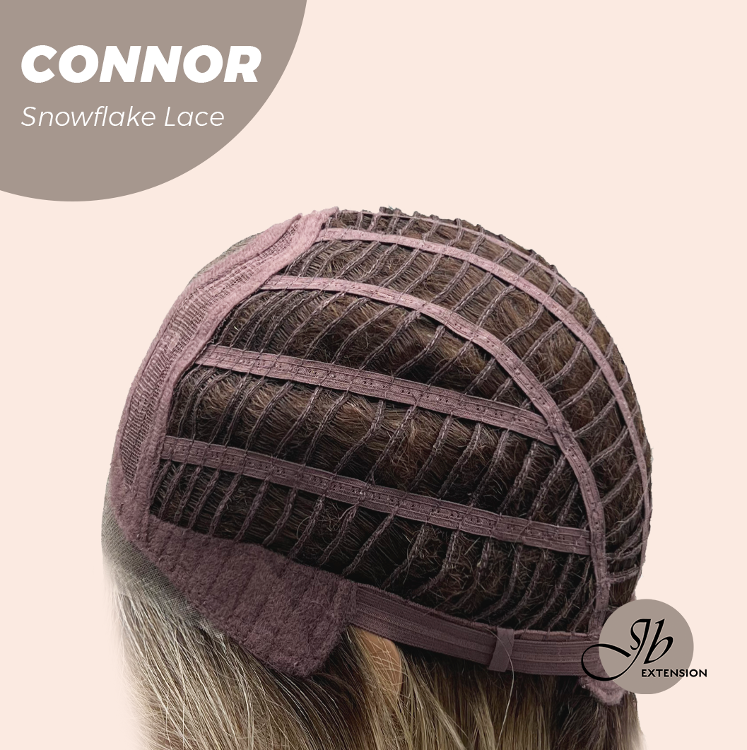 [PRE-ORDER] JBEXTENSION 13 Inches Dark Mix Blonde Curly Pre-Cut Arc Snowflake Lace Frontlace Glueless Wig CONNOR【BENDY EAR TABS】