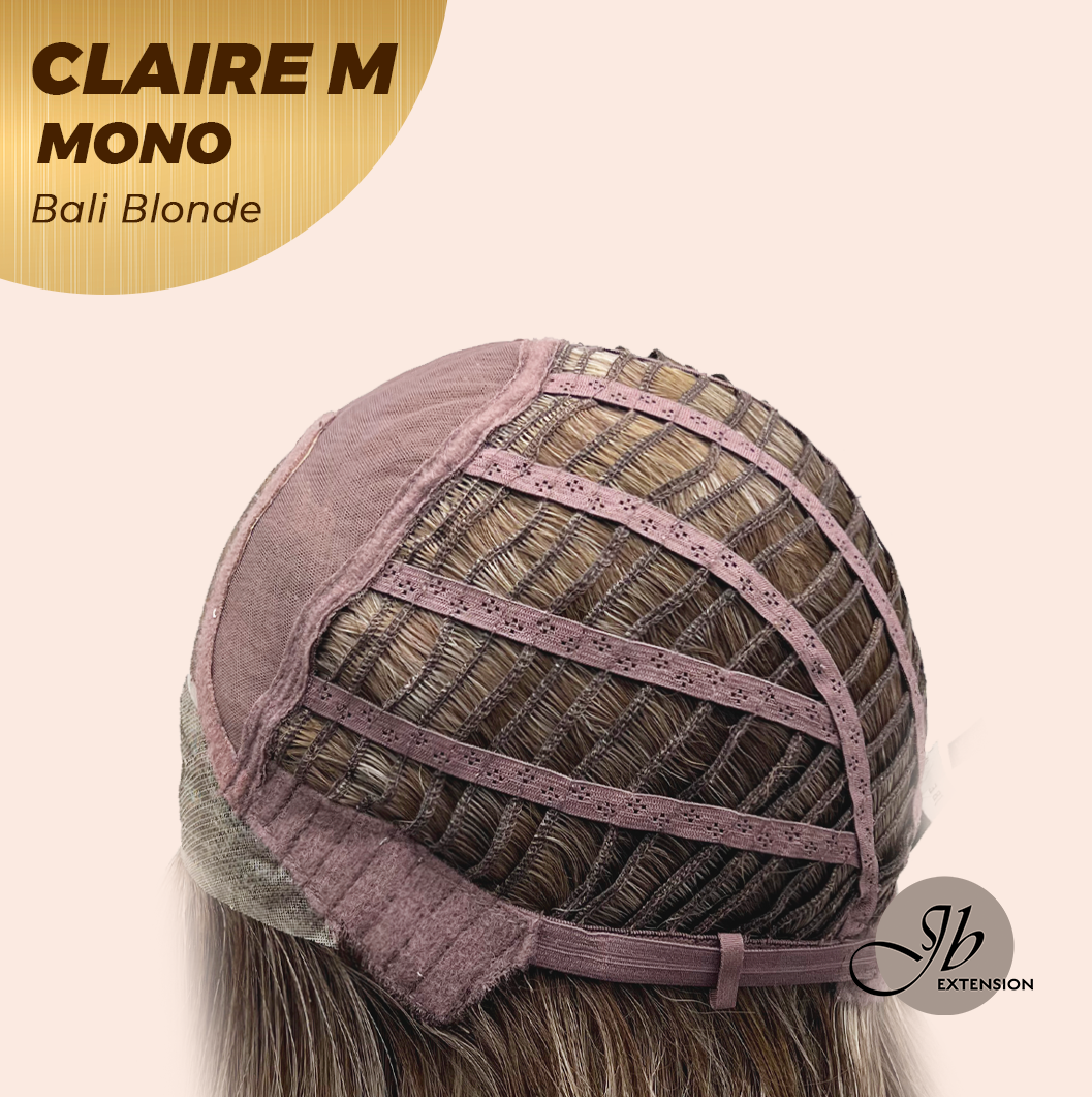 JBEXTENSION CLAIRE MONO Partial Monofilament Wig 22 Inches Bali Blonde Curly Partial Mono Lace Glueless Wig CLAIRE MONO BALI BLONDE【BENDY EAR TABS】