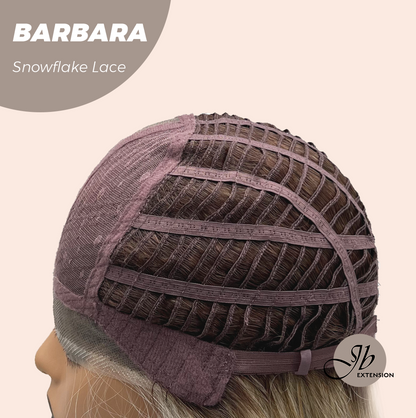 JBEXTENSION 12 Inches Blonde Curly Pre-Cut Side Part Snowflake Lace Frontlace Glueless Wig BARBARA【BENDY EAR TABS】