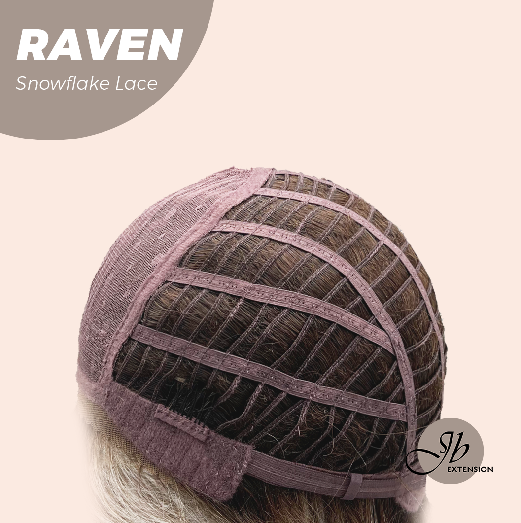 JBEXTENSION 12 Inches Ash Grey Pre-Cut Side Part Snowflake Lace Frontlace Glueless Wig RAVEN【BENDY EAR TABS】