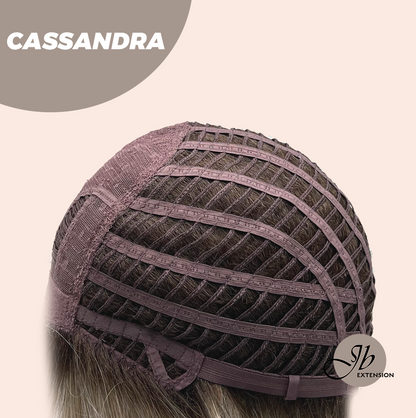 [FINAL SALE] JBEXTENSION 18 Inches Ash Blonde White Wig with Bangs Women Fashion Full Machine Wig CASSANDRA【PLUS PERMATEASE】【BENDY EAR TABS】