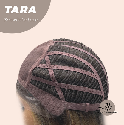 JBEXTENSION 12 Inches Shatush Mix Blonde Pre-Cut Side Part Snowflake Lace Frontlace Glueless Wig TARA SNOWFLAKE【BENDY EAR TABS】- S/M