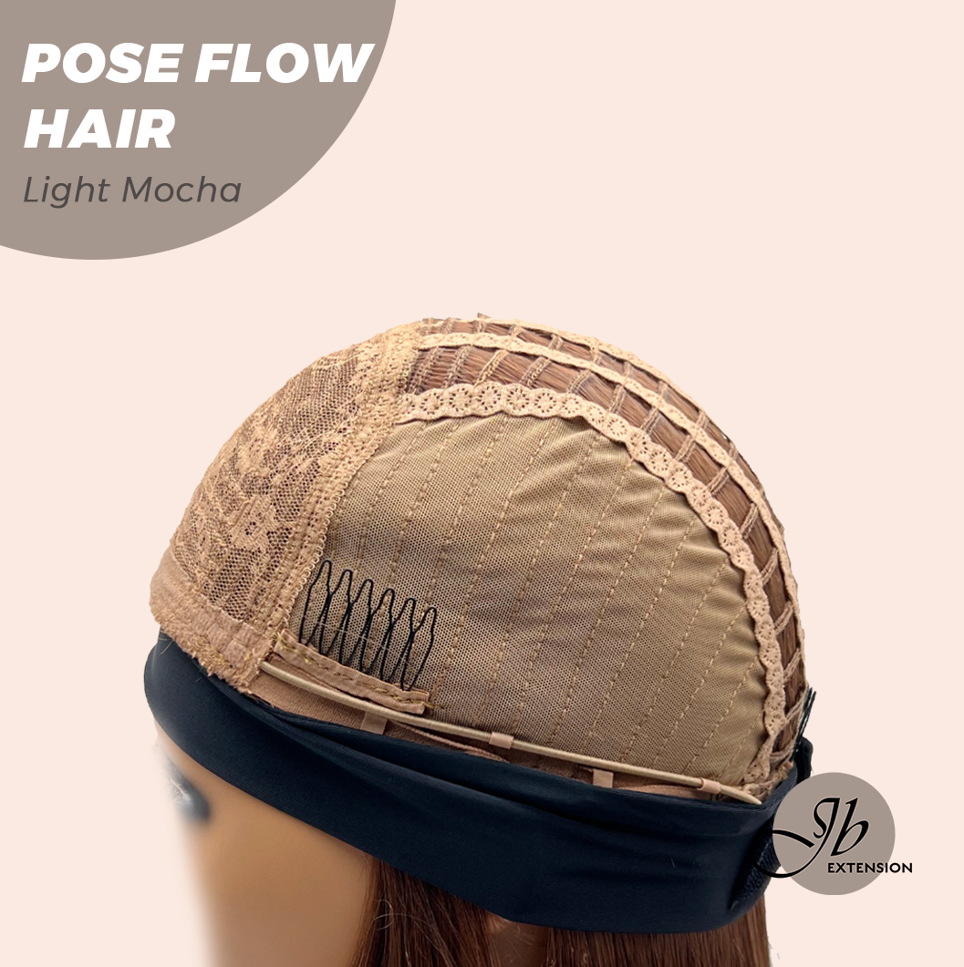JBEXTENSION 18 Inches Light Mocha Headband Wig POSE FLOW HAIR - LIGHT MOCHA