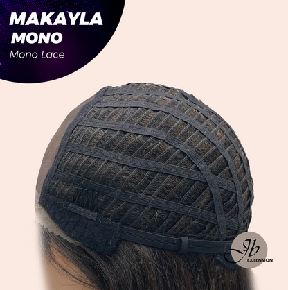 [FINAL SALE] JBEXTENSION MAKAYLA MONO Monofilament Handmade Wig 6X5 Full Monofilament Hand Tied Top Wig 23 Inches Long Black Straight Mono Lace Handmade Futura Fiber Glueless Black Sapphire Wig MAKAYLA MONO【BENDY EAR TABS】