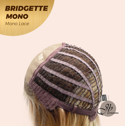 JBEXTENSION BRIDGETTE MONO Monofilament Handmade Wig 6X5 Full Monofilament Hand Tied Top Wig 16 Inches Curly Honey Blonde Mono Lace Wig with Anti-slip Silicone Strips Glueless Wig BRIDGETTE MONO【BENDY EAR TABS】