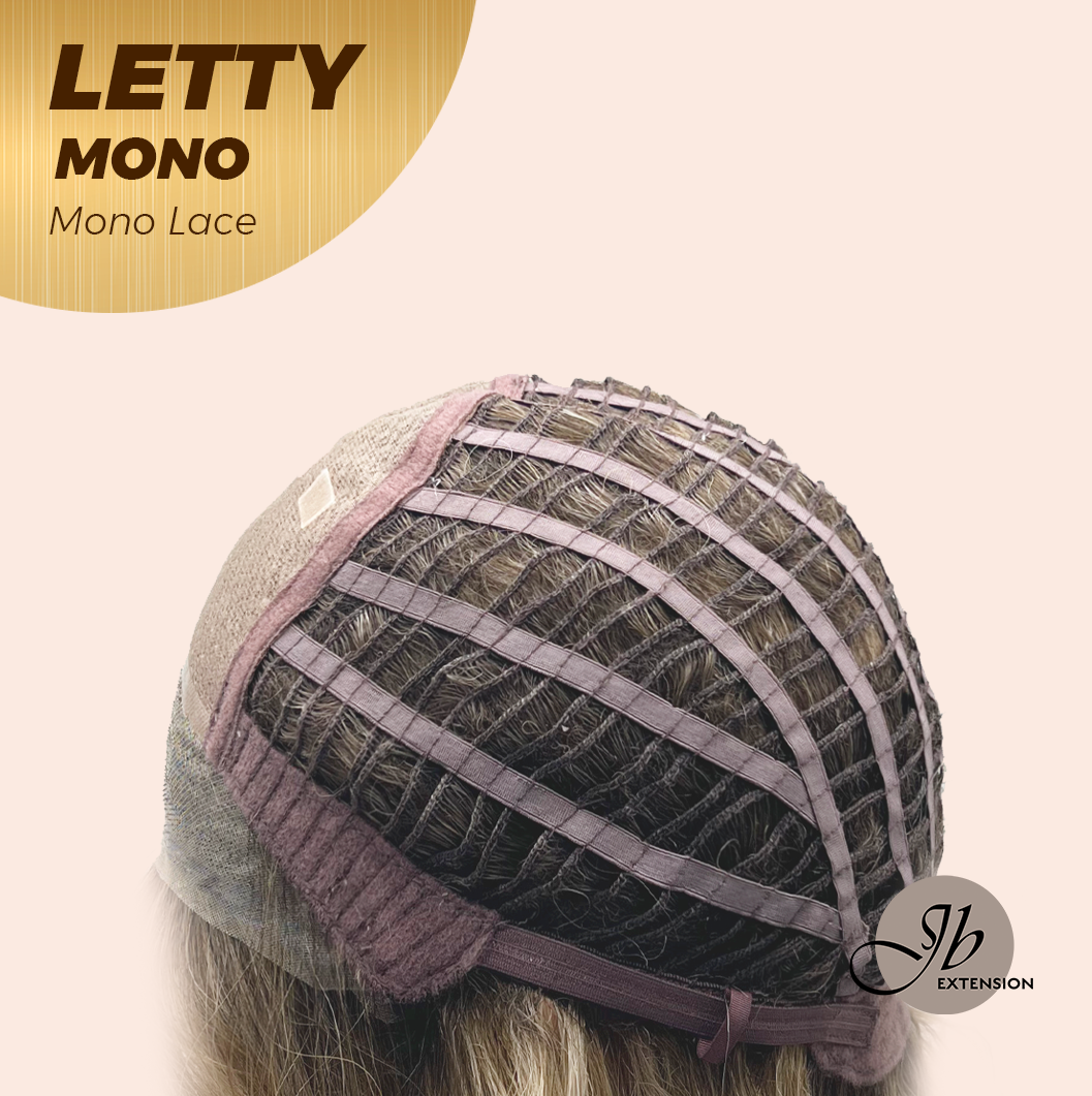 [FINAL SALE] JBEXTENSION LETTY MONO Monofilament Handmade Wig 6X5 Full Monofilament Hand Tied Top Wig 12 Inches Dark Blonde Curly Mono Lace Wig With Anti-slip Silicone Strips Glueless Wig LETTY MONO【BENDY EAR TABS】