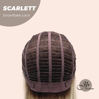 JBEXTENSION 19 Inches Curly Mix Blonde Pre-Cut Arc Snowflake Lace Frontlace Glueless Wig SCARLETT【BENDY EAR TABS】