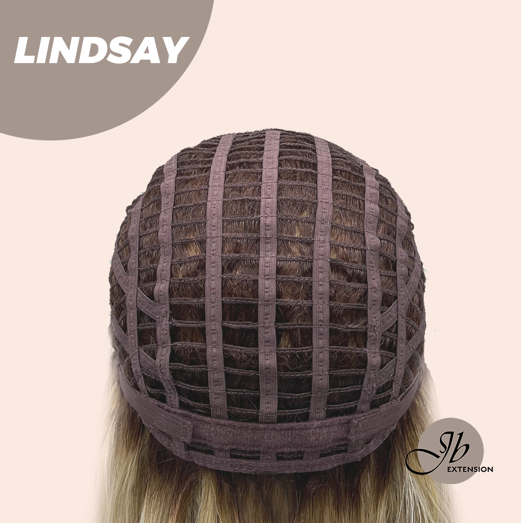 [FINAL SALE] JBEXTENSION 18 Inches Curly Blonde Women Fashion Full Machine Wig LINDSAY【PLUS PERMATEASE】【BENDY EAR TABS】